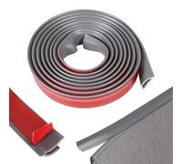 EFUTURETIME 3 Mètres Barre de Seuil Adhesive pour Bordure de Tapis, PVC Barre de Moquette Autocollante, Profil Transition de Tapis et Sol pour la Décoration des Bords, Gris