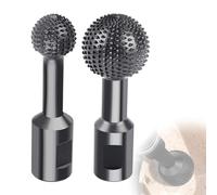 EFUTURETIME Fraise Rotative Sphérique φ25mm+40mm, Ball Gouge M14 pour Bois | en Acier au Carbone avec Filetage, pour Meuleuse d'Angle 115/125 mm, Idéal pour Creuser Graver Poncer