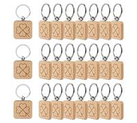 efuturetime Porte-Clés en Bois Vierge Personnalisé à Graver, Bricolage | Chaîne de lair, pour Dessin, Décoration, DIY
