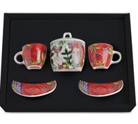 Egan LE PUPAZZE Set de 2 tasses à espresso et sucrier rouges