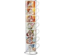 Egan Lot de 7 Porcelaine tasses à café sept nains + Metalrack
