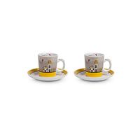 Egan Service 2 Tasses à café avec soucoupes Le Casette Jaune
