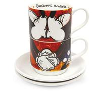 Egan service 2 tasses à café empilables Mickey Mouse