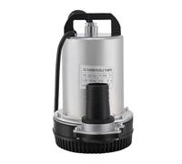 EGBNSY Pompe Immergée, Pompe à Eau 12V, 160W Pompes de Relevage avec Cordon 3m, Peinture Chromée, Débit 50L/Min, Sorties Multi-Diamètres, Outil de pompage pour Irrigation Jardin, Puits, Rivière