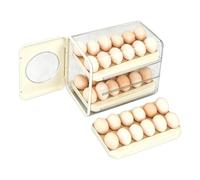 Egg Holder - Clear Refrigerator Organizer, Sloped Track Storage Rack