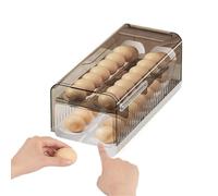 Egg Holder Fridge - Rolling Storage Rack, Food Grade Organizer Tray