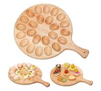 Egg Platter Holder - Support circulaire Deviled Egg, Removable Serving | Dish With Sturdy Grip, Multi-Purpose Food Tray, Elegant Display Solution for Home, Buffet, Entertaining