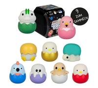 EGGY'S Mystery Lights Mini veilleuse pour enfants, boîte mystérieuse, figurines aléatoires, 1 sur 9 à collectionner, 4 couleurs de lumière différentes, intensité variable, avec pendentif, boîte