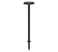 Eglo Lampadaire extérieur LED Dreoli, lampe solaire puissante avec piquet de terre et détecteur de mouvement, éclairage d'extérieur pour jardin, Down Light, plastique noir, IP44