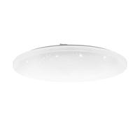 Eglo Access LED plafonnier Frania-A, 1 lampe murale avec effet cristal en | acier et plastique, blanc, télécommande, changement de température couleur (chaud, neutre, froid), dimmable, Ø 57 cm