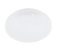 Eglo Access Plafonnier Led Frania-A 1 Ampoule Pour Salle de Bain Effet Cristal, Acier, Plastique, Blanc, Télécommande, Changement de Température (Chaud et Froid), Intensité Variable, Ip44, Ø 30 cm