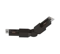 Eglo Accessoire pour système Easy Track, connecteur d'angle 75-180°, réglable rail, rail plafond, plastique noir