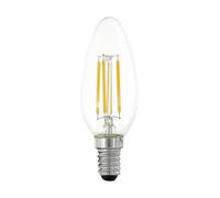 Eglo Ampoule filament LED E14, lampe forme bougie dimmable en étapes, éclairage rétro graduable, 4,5 watts (équivalent 40 watts), 470 lumens, blanc chaud, 2700 Kelvin, ampoule Edison, Ø 3,5 cm