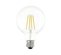 Eglo Ampoule filament LED E27, lampe globe dimmable en étapes, éclairage rétro graduable, 7 watts (équivalent 60 watts), 806 lumens, blanc chaud, 2700 Kelvin, ampoule Edison, Ø 9,5 cm