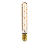 Eglo Ampoule LED tube E27, lampe Edison à incandescence en forme de tige, éclairage vintage et rétro, 4 watts (correspond à 32 watts), 350 lumens, blanc chaud, ambré, 2200 Kelvin, T30, Ø 3 cm