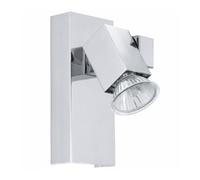 Eglo Applique Halogène Piana Chromé 40W GU10 Chaud Orientable Avec Interrupteur