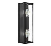 EGLO Applique murale Alamonte 2, lampe intérieure, chambre, acier noir