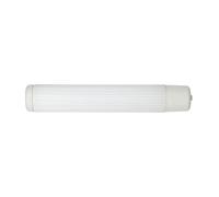 Eglo Applique murale Bari 1, lampe miroir 2 flammes avec prise et bouton-poussoir, applique murale en verre et plastique blanc, lampe miroir avec douille E14, L 35 cm