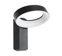 Eglo Applique Murale d'Extérieur Led Pernate, 1 Ampoule, Applique Murale en Fonte d'Aluminium et Plastique, Couleur : Anthracite, Blanc, Ip44