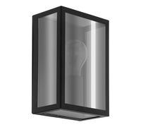 Eglo Applique murale extérieure LED Alamonte Smoke, éclairage d'extérieur | avec verre fumé, luminaire en acier et verre noir, douille E27, IP44