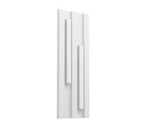 Eglo Applique murale extérieure LED Fandina, éclairage mural d'extérieur rectangulaire, lampe de terrasse en métal blanc, blanc chaud, IP55