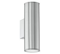 EGLO Applique murale extérieure LED Riga, éclairage d’extérieur en acier | inox, spot en aspect argenté, IP44