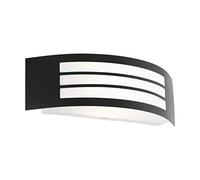 Eglo Applique murale extérieure Leiros, éclairage façade maison, lampe d'extérieur bombée en métal noir, luminaire avec douille E27, IP44