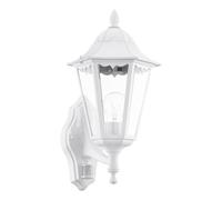 Eglo Applique murale extérieure Navedo 93447 – détecteur de mouvement, blanc, E27, IP44