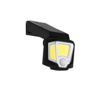 Eglo Applique murale extérieure solaire Z_Solar, détecteur de mouvement, lampe LED orientable d'extérieur, plastique noir, blanc froid