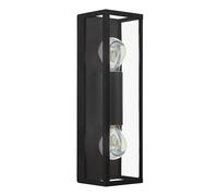 Eglo Applique murale Amezola E27 2 lampes IP44 Noir 99124