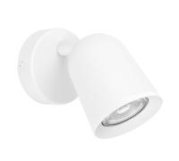 Eglo Applique murale intérieure Camaldoli, lampe de lecture avec spot orientable, luminaire pour salon et chambre, acier blanc, douille GU10