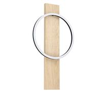Eglo Applique murale intérieure LED Boyal, luminaire d’intérieur en bois
