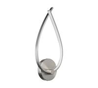 Eglo Applique murale intérieure LED Palozza 1, luminaire d’intérieur | courbé, lampe de salon et de couloir en métal nickel mat, blanc chaud