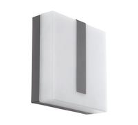 EGLO Applique murale LED extérieure Torazza-C, lampe d'extérieur connectée | à intensité variable, acier anthracite, plastique blanc opaque, luminaire blanc chaud, IP44