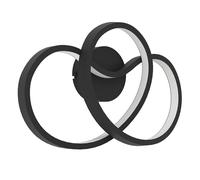 Applique GIANELLA LED 14,5W en aluminium et acier noir 370x215mm