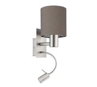 Applique PASTERI E27 1X40W en acier nickel mat 150x0x380mm