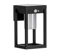 EGLO Applique murale LED solaire Martano, éclairage extérieur avec | détecteur de mouvement, lampe de façade, luminaire d‘extérieur en aluminium noir et plastique blanc, IP44