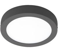 EGLO Applique murale/plafonnier d'extérieur LED Agrolis-C 16,5 W ronde noire