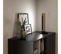 Lampe à poser CAMACHO LED 1X6,5W en acier et bois noir et marron 75x20x405mm
