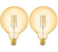 Eglo Connect 12573 Ampoule Led E27 à Intensité Variable Blanc Chaud 2200 K G125 Ø 12,5 cm (Lot de 2)