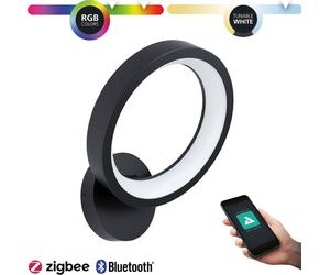 Eglo Connect LED Applique Marghera-Z noir 30,5 x 27 cm dimmable