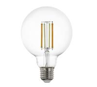 EGLO connect LED E27 lampe, ampoule vintage connectée Smart Home claire | globe LED 6 watts, 806 lumens, LED dimmable E27, température de couleur réglable, ampoule LED G80, Ø 8 cm