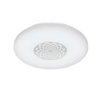 Eglo connect LED plafonnier Capasso-C, lampe connectée, applique murale à | motif, acier et plastique, blanc et chrome Ø 34 cm, dimmable, réglage blanc et couleurs