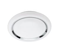 EGLO connect LED plafonnier Capasso-C, lampe connectée, applique murale | avec anneau chromé, acier et plastique, blanc, chromé Ø 34 cm, dimmable, réglage blanc et couleurs
