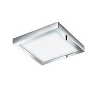 EGLO connect LED Plafonnier Fueva-C, Smart Home, métal moulé, plastique | chrome, 30x30 cm, dimmable, tons blancs et couleurs RGB réglables, IP44