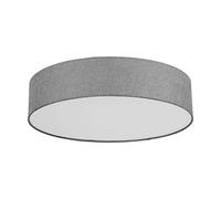 EGLO connect LED plafonnier Romao-C, 1 flamme, acier, textile, plastique | blanc/gris, télécommande, changement de température couleur (chaud, neutre, froid), RGB, dimmable, Ø 57 cm