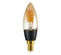 Eglo connect.z ampoule LED E14 connectée, C35, Matter, ZigBee, app et commande vocale Alexa, dimmable, blanc chaud - froid, 320 lumens, 4,9 watts, lampe vintage ambre