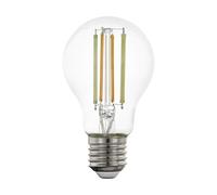 Eglo connect.z Ampoule LED E27 connectée, A60, ZigBee, contrôlable par appli et commande vocale, dimmable, blanc chaud - froid, 700 lumens, 6 watts, transparent, design vintage