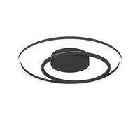 Plafonnier connecté CALAGRANO-Z LED 21,5W en aluminium et acier noir D450mm