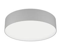 Eglo connect.z Lampe de plafond LED connectée Romao-Z, plafonnier rond contrôlable par application et commande vocale, ZigBee, blanc chaud - froid, RVB, dimmable, spot en tissu gris